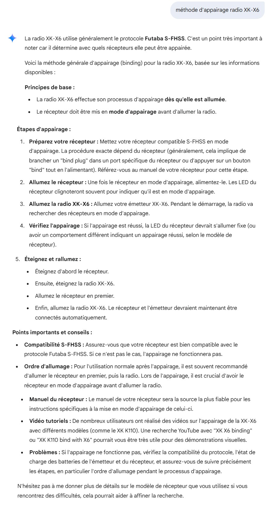 Méthode d'appairage